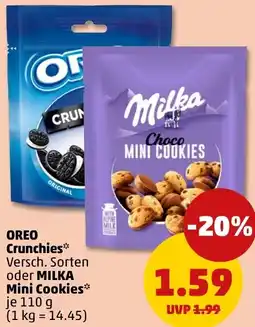 PENNY OREO Crunchies oder MILKA Mini Cookies Angebot