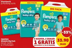PENNY PAMPERS Windeln Big Pack Angebot
