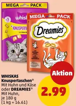 PENNY WHISKAS Knuspertaschen oder DREAMIES Angebot