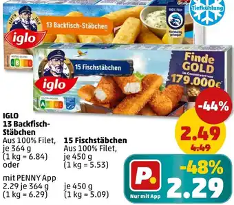 PENNY IGLO 13 Backfisch Stäbchen oder 15 Fischstäbchen Angebot