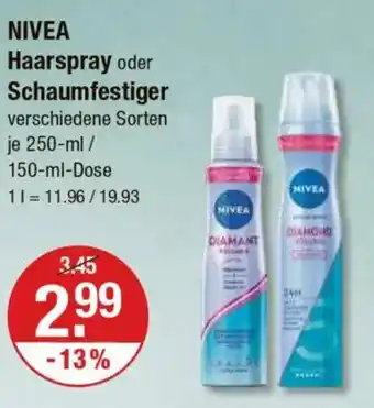 V Markt NIVEA Haarspray oder Schaumfestiger Angebot