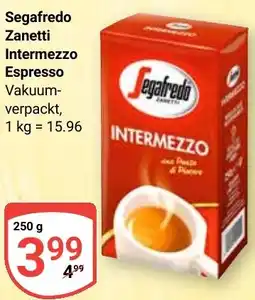 Globus Segafredo Zanetti Intermezzo Espresso Angebot