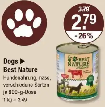 V Markt Dogs Best Nature Hundenahrung Angebot