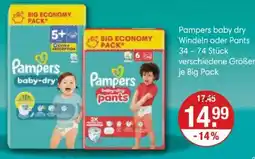 V Markt Pampers baby dry Windeln oder Pants Angebot