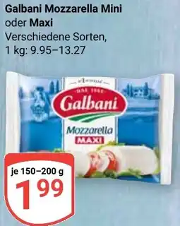 Globus Galbani Mozzarella Mini oder Maxi Angebot