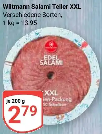 Globus Wiltmann Salami Teller XXL Angebot