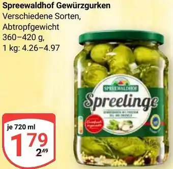 Globus Spreewaldhof Gewürzgurken Angebot