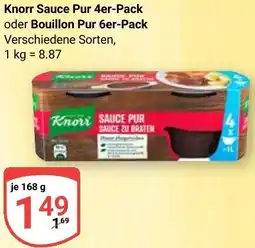 Globus Knorr Sauce Pur 4er-Pack oder Bouillon Pur 6er-Pack Angebot