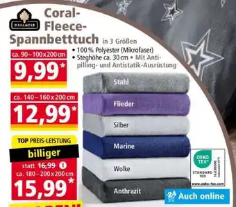 Norma Coral-Fleece- Spannbetttuch Angebot