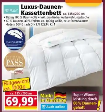 Norma Luxus-Daunen-Kassettenbett Angebot