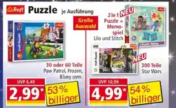Norma Trefl Puzzle 30 oder 60 Teile Angebot