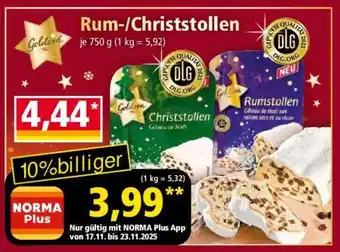 Norma Rum-/Christstollen Angebot