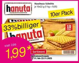 Norma hanuta Haselnuss-Schnitte Angebot