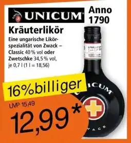 Norma UNICUM Kräuterlikör Angebot