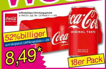 Norma Coca-Cola Original Taste 18er Pack Angebot
