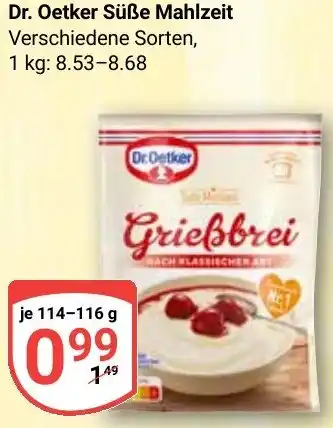Globus Dr. Oetker Süße Mahlzeit Angebot