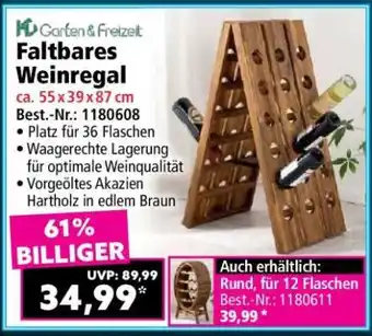 Norma Faltbares Weinregal Angebot