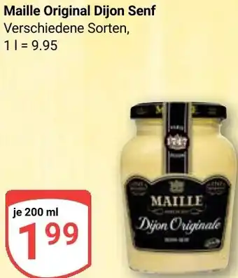 Globus Maille Original Dijon Senf Angebot