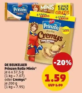 PENNY DE BEUKELEAR Prinzen Rolle Minis Angebot