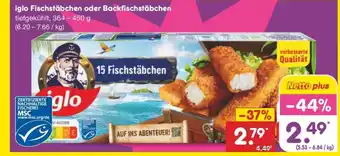 Netto Marken-Discount Iglo Fischstäbchen oder Backfischstäbchen Angebot