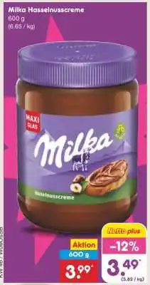 Netto Marken-Discount Milka Hasselnusscreme Angebot