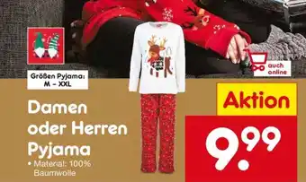 Netto Marken-Discount Damen oder Herren Pyjama Angebot