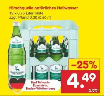 Netto Marken-Discount Hirschquelle natürliches Heilwasser Angebot