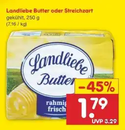 Netto Marken-Discount Landliebe Butter oder Streichzart Angebot
