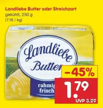 Netto Marken-Discount Landliebe Butter oder Streichzart Angebot