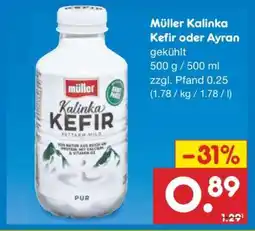 Netto Marken-Discount Müller Kalinka-Kefir oder Ayran Angebot