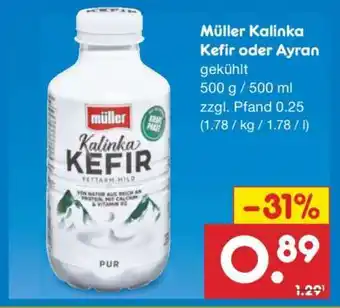 Netto Marken-Discount Müller Kalinka-Kefir oder Ayran Angebot