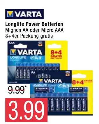 Marktkauf Varta Longlife Power Batterien Angebot