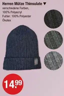 V Markt Herren Mütze Thinsulate Angebot