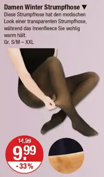 V Markt Damen Winter Strumpfhose Angebot