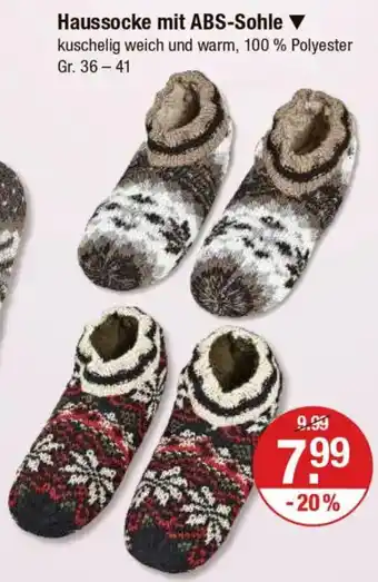 V Markt Haussocke mit ABS-Sohle Angebot