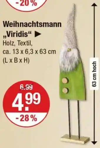 V Markt Weihnachtsmann „Viridis❝ Angebot