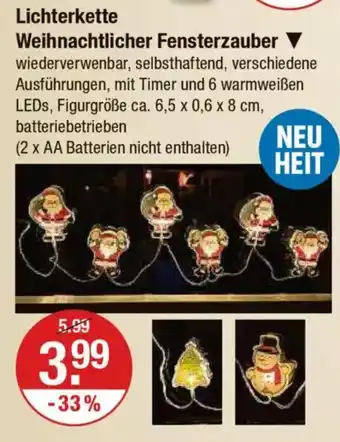 V Markt Lichterkette Weihnachtlicher Fensterzauber Angebot