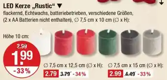 V Markt LED Kerze,,Rustic" Angebot