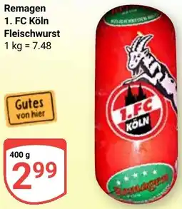 Globus Remagen 1. FC Köln Fleischwurst Angebot