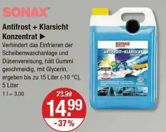 V Markt SONAX Antifrost + Klarsicht Konzentrat Angebot