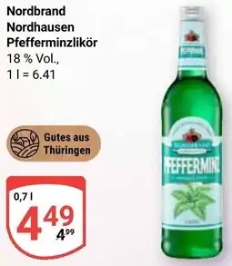 Globus Nordbrand Nordhausen Pfefferminzlikör Angebot