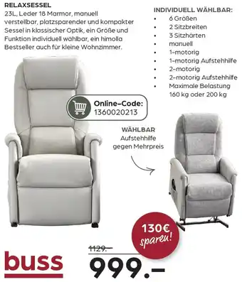 Möbel Buss Relaxsessel Angebot
