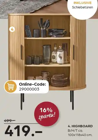 Möbel Buss Highboard Angebot