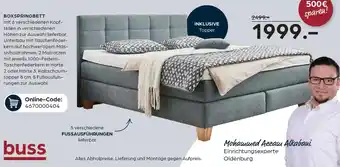 Möbel Buss Boxspringbett Angebot