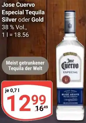 Globus Jose Cuervo Especial Tequila Silver oder Gold Angebot