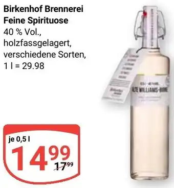 Globus Birkenhof Brennerei Feine Spirituose Angebot