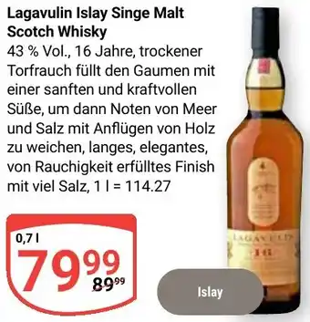Globus Lagavulin Islay Singe Malt Scotch Whisky Angebot