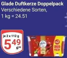 Globus Glade Duftkerze Doppelpack Angebot
