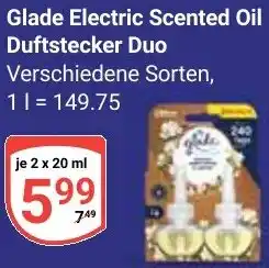 Globus Glade Electric Scented Oil Duftstecker Duo Angebot
