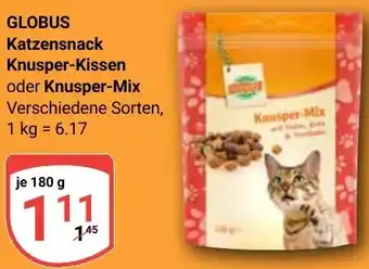 Globus GLOBUS Katzensnack Knusper-Kissen oder Knusper-Mix Angebot
